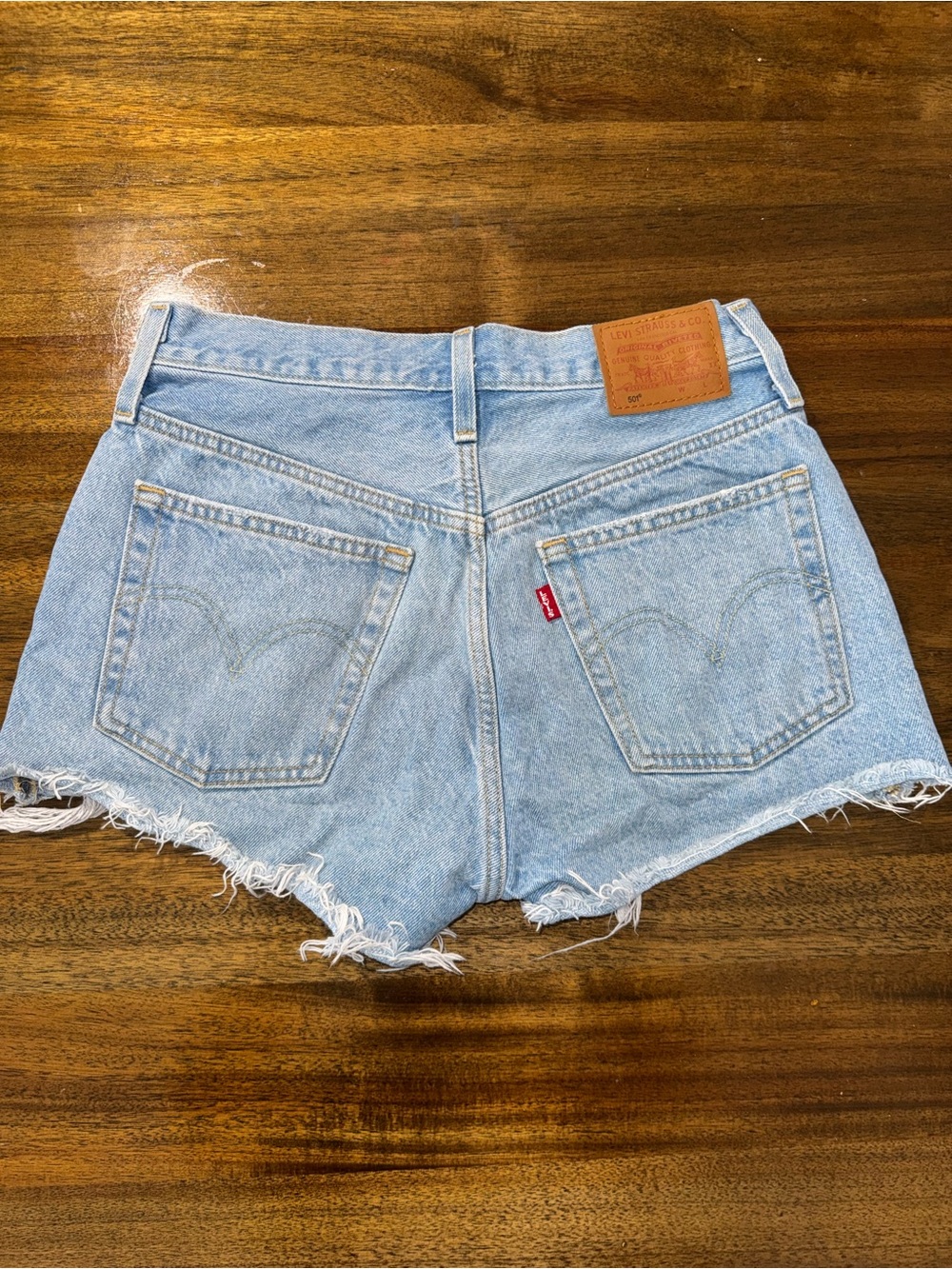Levi's Light Wash Denim Cutoff Shorts